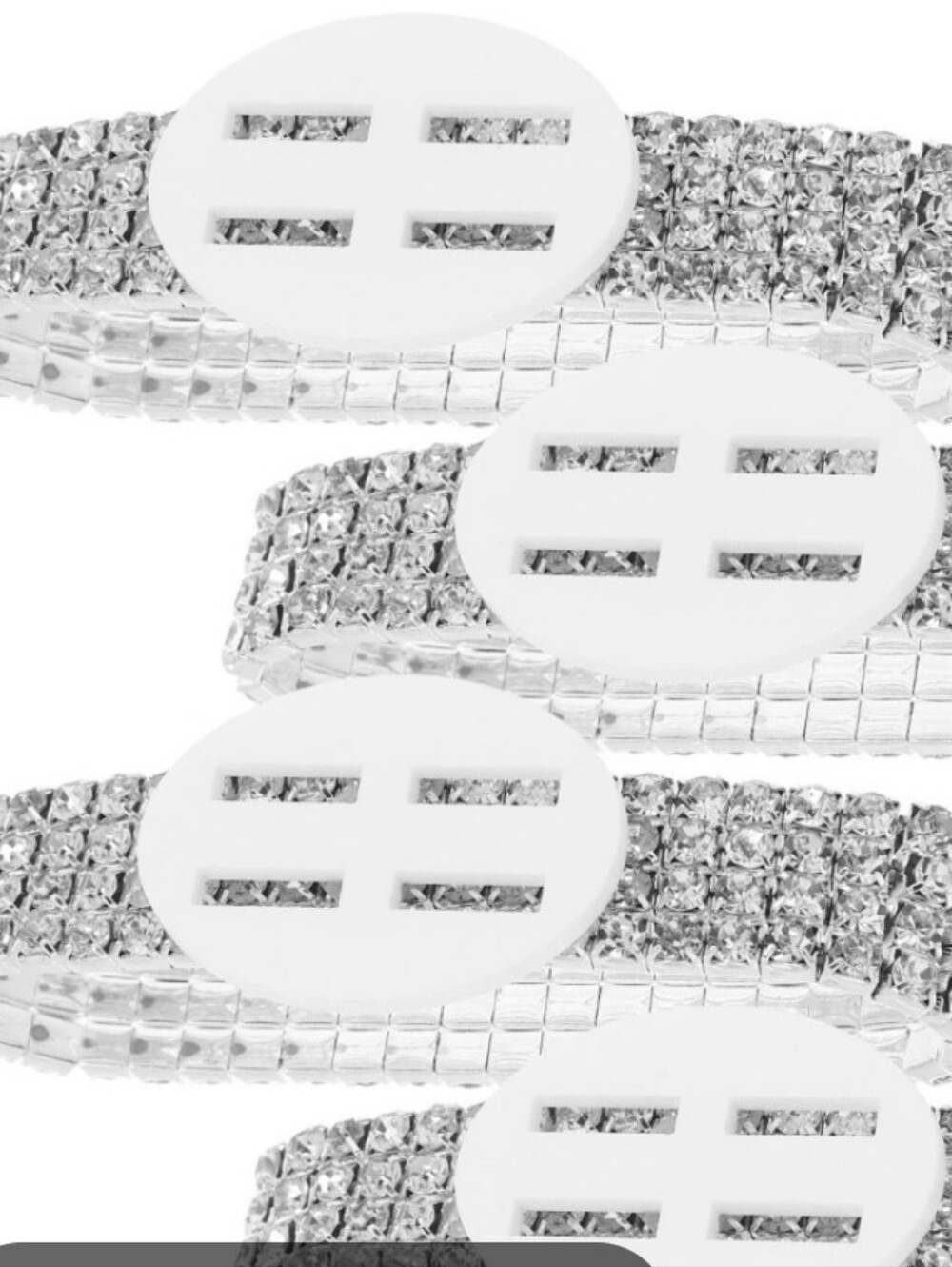 Silver Bling Wedding Bouquet Holders For Wrist Corsage New Set Of 2